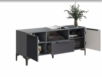 Тумба ТВ на 1350 Кимберли графит (Handis) в Богдановиче - bogdanovich.mebel-e96.ru