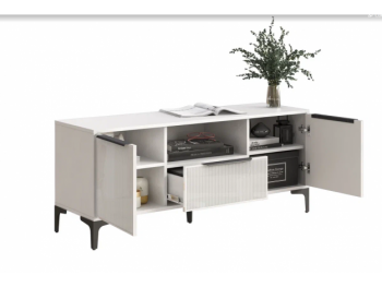 Тумба ТВ на 1350 Кимберли белый (Handis) в Богдановиче - bogdanovich.mebel-e96.ru