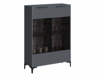 Шкаф со стеклом Кимберли графит (Handis) в Богдановиче - bogdanovich.mebel-e96.ru