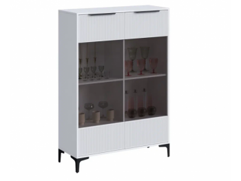 Шкаф со стеклом Кимберли белый (Handis) в Богдановиче - bogdanovich.mebel-e96.ru