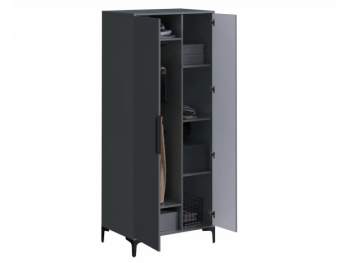 Шкаф 800 мм 2-створчатый Кимберли графит (Handis) в Богдановиче - bogdanovich.mebel-e96.ru