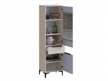 Пенал 550 мм со стеклом Кимберли кашемир (Handis) в Богдановиче - bogdanovich.mebel-e96.ru