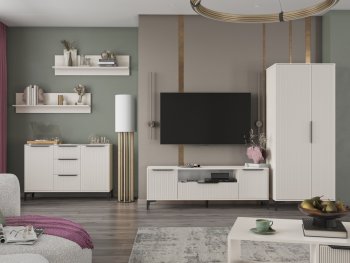 Стенка Кимберли кашемир, модульная (Handis) в Богдановиче - bogdanovich.mebel-e96.ru