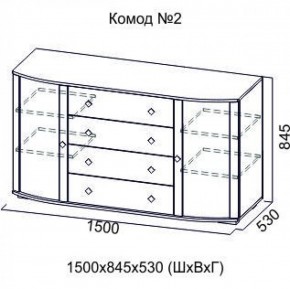 Комод №2 (1500) SV-Мебель в Богдановиче - bogdanovich.mebel-e96.ru