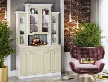 Буфет Констанция 4-х створчатый Фисташковый (Миф) в Богдановиче - bogdanovich.mebel-e96.ru