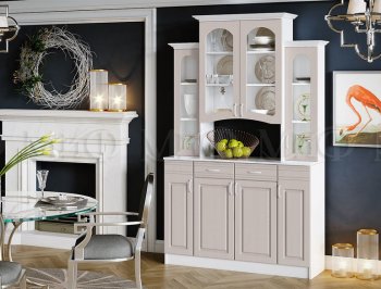 Буфет Констанция 4-х створчатый Мускат (Миф) в Богдановиче - bogdanovich.mebel-e96.ru