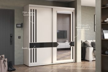 Шкаф-купе 2000 мм Крафт-9 белый кашемир  (БТС) в Богдановиче - bogdanovich.mebel-e96.ru