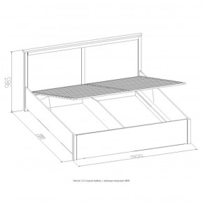 Кровать Шерлок с ПМ 1400 дуб сонома 1400*2000 в Богдановиче - bogdanovich.mebel-e96.ru