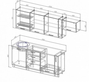 Кухонный гарнитур Лофт 2550 в Богдановиче - bogdanovich.mebel-e96.ru