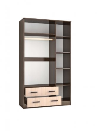 Шкаф Лагуна с антресолью венге/дуб (Текс) в Богдановиче - bogdanovich.mebel-e96.ru