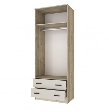 Шкаф 800 мм Лагуна с антресолью крафт серый/кашемир (Текс) в Богдановиче - bogdanovich.mebel-e96.ru