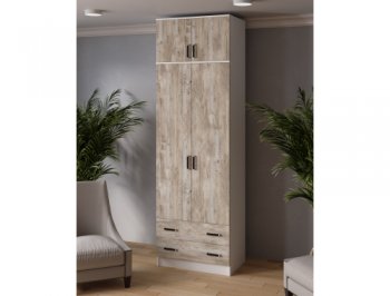 Шкаф 800 мм Лагуна с антресолью без зерк. дуб юкон (Текс) в Богдановиче - bogdanovich.mebel-e96.ru