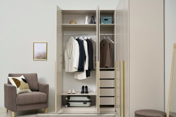 Гардеробная/шкаф 2200*1706 мм Ларго №3 Кашемир (Миф) в Богдановиче - bogdanovich.mebel-e96.ru