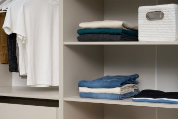 Гардеробная/шкаф 4000 мм Ларго №1 открытая Кашемир (Миф) в Богдановиче - bogdanovich.mebel-e96.ru