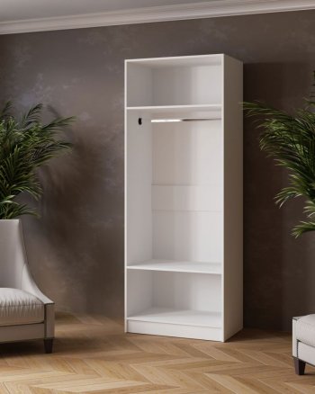 Шкаф 800 мм Ларс без зеркал белый (Микон) в Богдановиче - bogdanovich.mebel-e96.ru