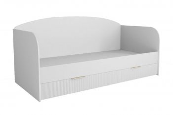 Кровать Лавис ДКД 2000.1 с ящиками белый софт (ДСВ) в Богдановиче - bogdanovich.mebel-e96.ru