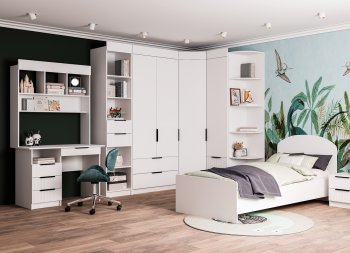 Набор детской мебели Лавис модульный белый софт (ДСВ) в Богдановиче - bogdanovich.mebel-e96.ru