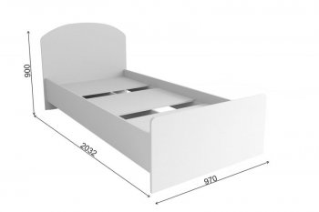 Кровать Лавис КРД 900.1 белый софт (ДСВ) в Богдановиче - bogdanovich.mebel-e96.ru