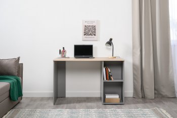 Стол письменный Лайт 12.163. серый (Моби) в Богдановиче - bogdanovich.mebel-e96.ru