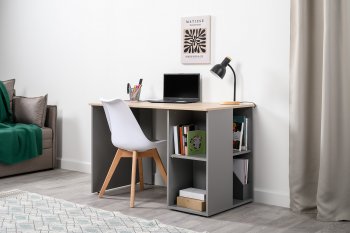 Стол письменный Лайт 12.163. серый (Моби) в Богдановиче - bogdanovich.mebel-e96.ru