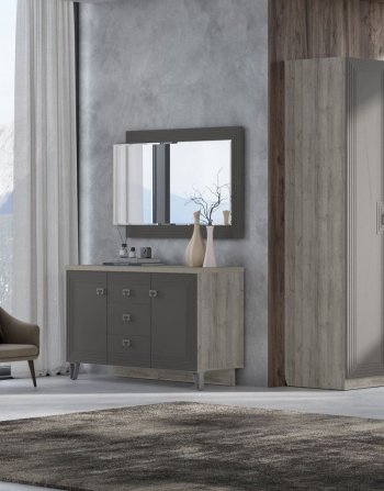 Спальный гарнитур Лежер модульный, холст вулканический (СанТан) в Богдановиче - bogdanovich.mebel-e96.ru