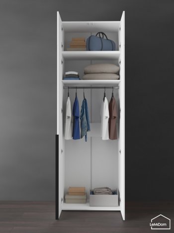 Шкаф с антресолью 800 мм Linnea MHR-2A-1 2450х800х510 (Белый-М 11.1.1) в Богдановиче - bogdanovich.mebel-e96.ru