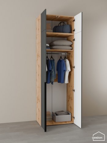 Шкаф с антресолью 800 мм Linnea MHR-2A-1 2450х800х510 (ДВ-М 11.1.25) в Богдановиче - bogdanovich.mebel-e96.ru