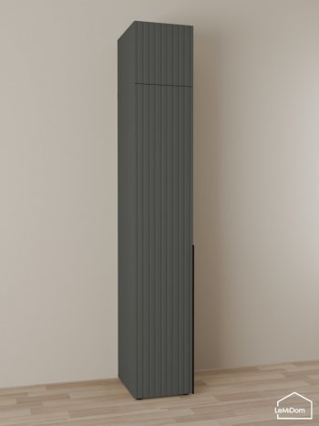 Шкаф с антресолью 400 мм Linnea MHR-1A-4 2450х400х510 (Графит-М 11.1.25) в Богдановиче - bogdanovich.mebel-e96.ru