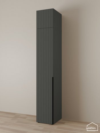 Шкаф с антресолью 400 мм Linnea MHR-1A-4 2450х400х510 (Графит-М 11.1.25) в Богдановиче - bogdanovich.mebel-e96.ru