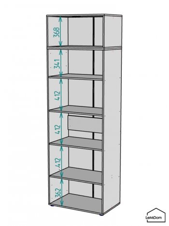 Шкаф с антресолью 800 мм Linnea MHR-2A-2 2450х800х510 (Белый-М 11.1.1) в Богдановиче - bogdanovich.mebel-e96.ru