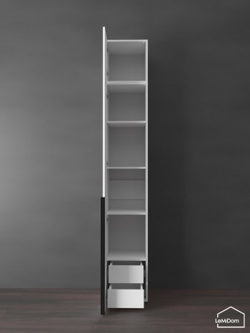 Шкаф с антресолью 400 мм Linnea MHR-1A-4 2450х400х510 (Белый-М 11.1.2) в Богдановиче - bogdanovich.mebel-e96.ru