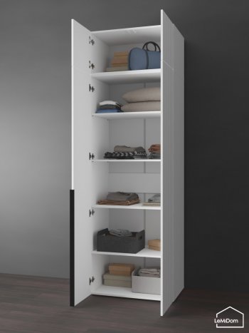 Шкаф с антресолью 800 мм Linnea MHR-2A-2 2450х800х510 (Белый-М 11.1.1) в Богдановиче - bogdanovich.mebel-e96.ru