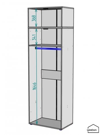 Шкаф с антресолью 800 мм Linnea MHR-2A-1 2450х800х510 (Белый-М 11.1.1) в Богдановиче - bogdanovich.mebel-e96.ru