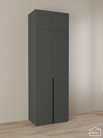 Шкаф с антресолью 800 мм Linnea MHR-2A-4 2450х800х510 (Графит-М 11.1.25) в Богдановиче - bogdanovich.mebel-e96.ru