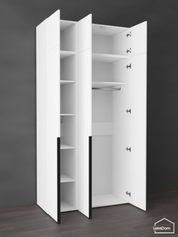 Шкаф с антресолью 1200 мм Linnea MHR-3A-1 2450х1200х510 (Белый-М 11.1.2) в Богдановиче - bogdanovich.mebel-e96.ru