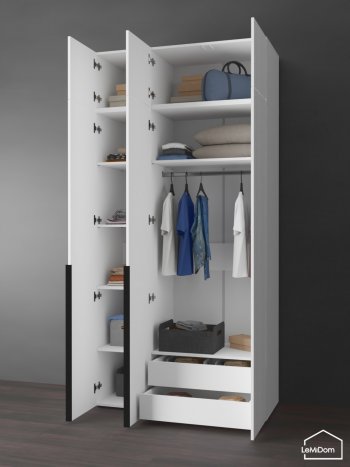 Шкаф с антресолью 1200 мм Linnea MHR-3A-2 2450х1200х510 (Белый-М 11.1.2) в Богдановиче - bogdanovich.mebel-e96.ru