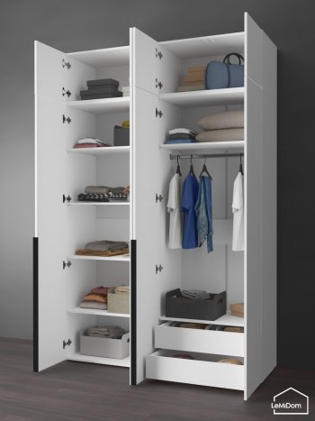 Шкаф с антресолью 1600 мм Linnea MHR-4A-2 2450х1600х510 (Белый-М 11.1.2) в Богдановиче - bogdanovich.mebel-e96.ru