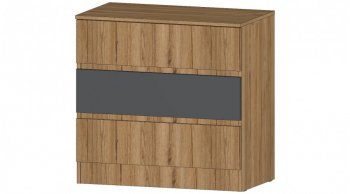 Комод 3 ящика Ленора вотан/Графит (Лин) в Богдановиче - bogdanovich.mebel-e96.ru