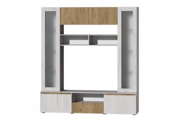 Стенка Лиана комп.2 крафт (Зарон) в Богдановиче - bogdanovich.mebel-e96.ru