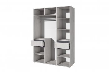 Шкаф 1600 мм Лиана графит (Зарон) в Богдановиче - bogdanovich.mebel-e96.ru