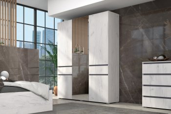 Шкаф 1600 мм Лиана графит (Зарон) в Богдановиче - bogdanovich.mebel-e96.ru