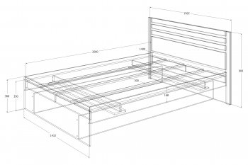Кровать двуспальная Лиана золотой (Зарон) в Богдановиче - bogdanovich.mebel-e96.ru
