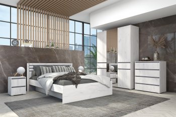 Спальный гарнитур Лиана графит, модульный (Зарон) в Богдановиче - bogdanovich.mebel-e96.ru