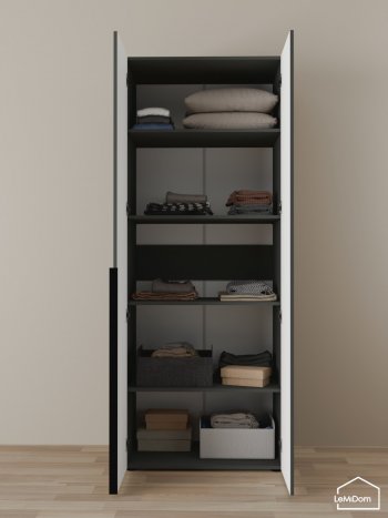 Шкаф Linnea MHR-2-2 2050х800х510 (Графит-М 11.1.25) в Богдановиче - bogdanovich.mebel-e96.ru