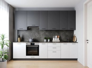 Кухонный гарнитур высокий Лофт 3000 мм (Санвут) в Богдановиче - bogdanovich.mebel-e96.ru