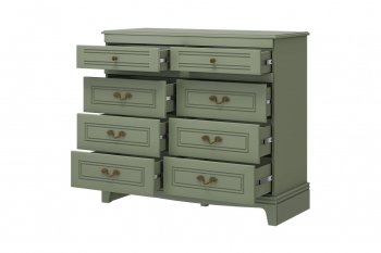 Комод 8 ящиков Лорето, зеленый самшит (БМ) в Богдановиче - bogdanovich.mebel-e96.ru