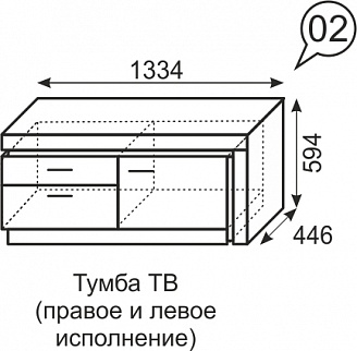 Тумба ТВ Люмен №2 (ИжМ) в Богдановиче - bogdanovich.mebel-e96.ru