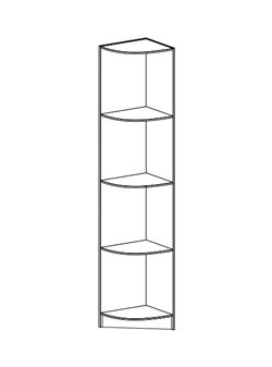 МАШЕНЬКА ПУ 201 угловой скос (0,38х2,02х0,38) в Богдановиче - bogdanovich.mebel-e96.ru | фото