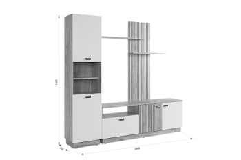 Стенка Моди К1 (Мебельсон) в Богдановиче - bogdanovich.mebel-e96.ru