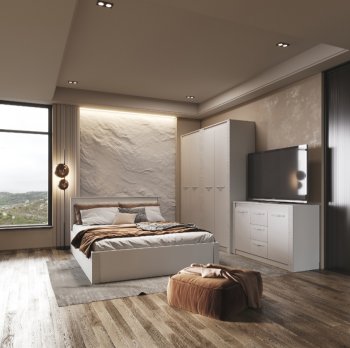 Спальный гарнитур Монако Кашемир (модульный) (БТС) в Богдановиче - bogdanovich.mebel-e96.ru